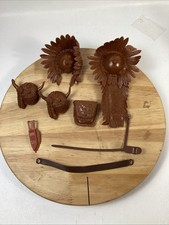 Lot VTG Marx Chief Cherokee Geronimo Johnny West Indian Accessories BROWN