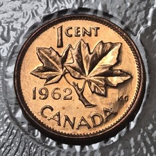1962 CANADA 1 CENT PENNY    UNCIRCULATED   Exact Coin Shown ** Free Shipping**