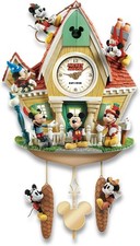 Mickey Mouse Cuckoo Clock Wall Decor Hand Painted Disney Gift 21”