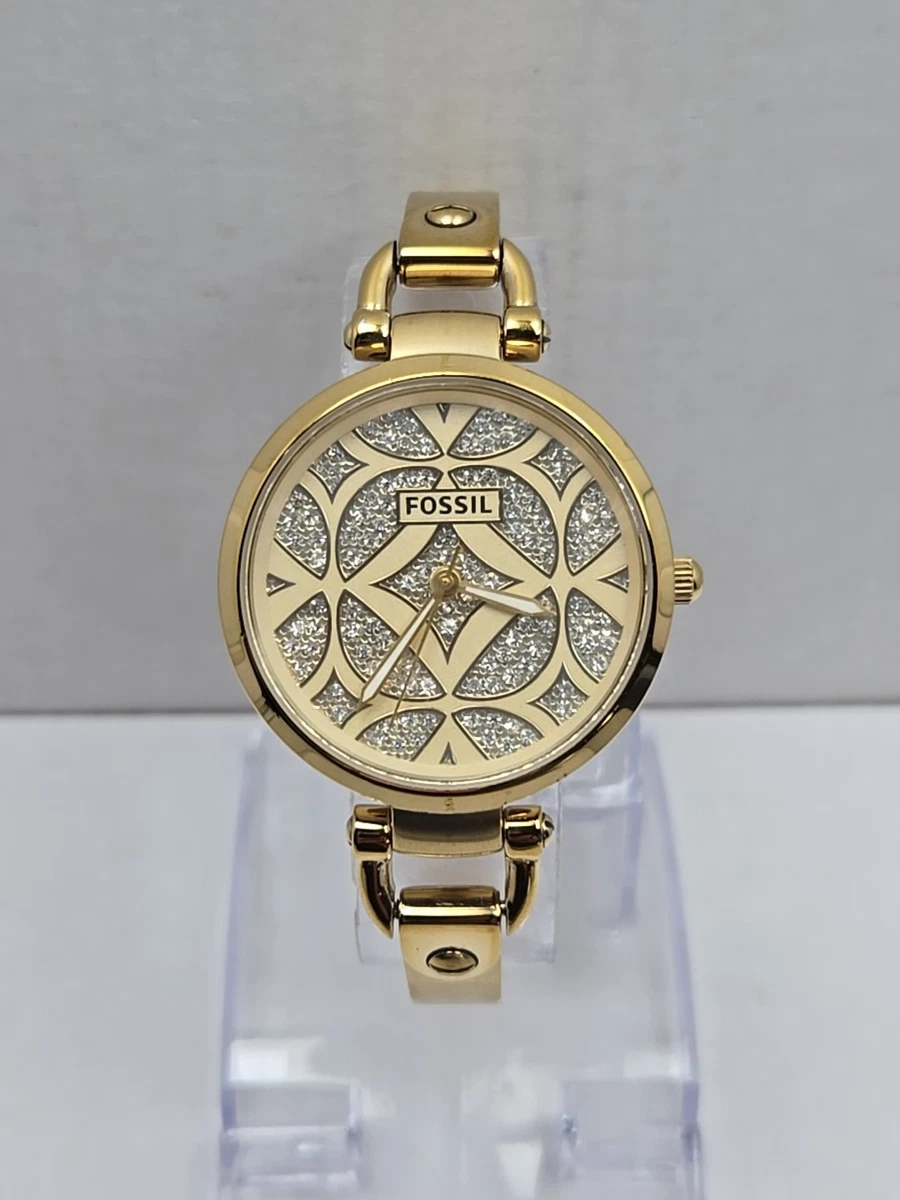 New Women Fossil Georgia Glitz Quartz WR Analog 32mm Watch (H711) \