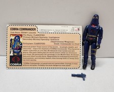 1984 GI JOE HOODED COBRA COMMANDER Complete File Card