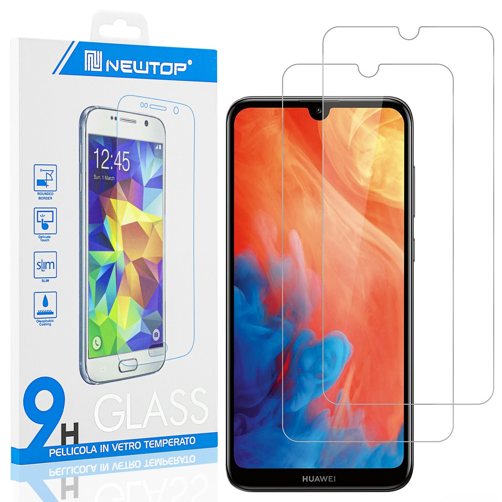 2 x Pellicola Vetro Temperato per Lg K40s Trasparente