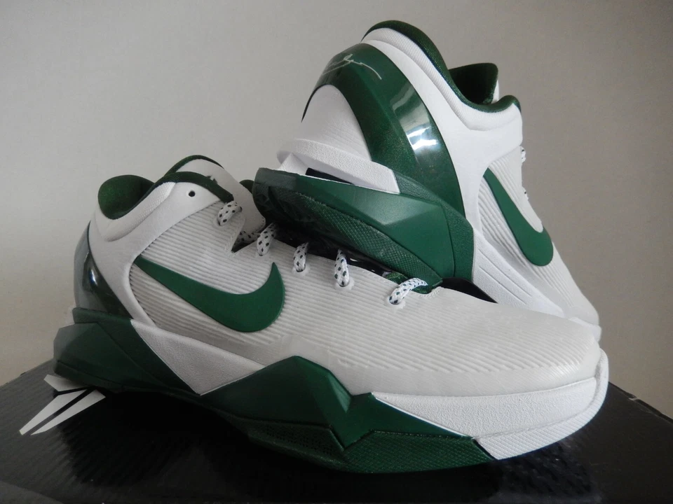 NIKE ZOOM KOBE VII 7 SYSTEM TB BLANCO-VERDE GARGANTA TALLA 11.5 [517359-109] Foto 2 de 4
