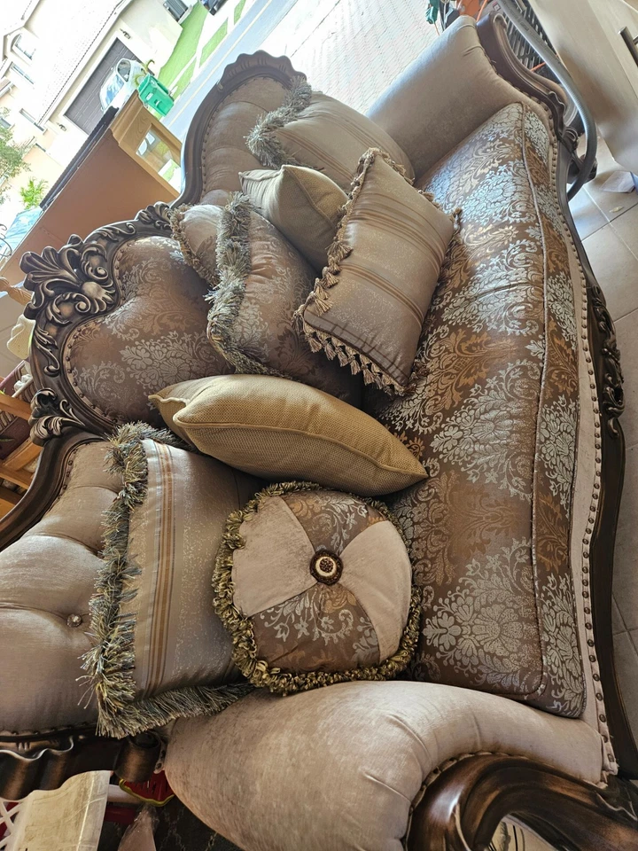 Sofá ACME Latisha patrón tostado Foto 4 de 4