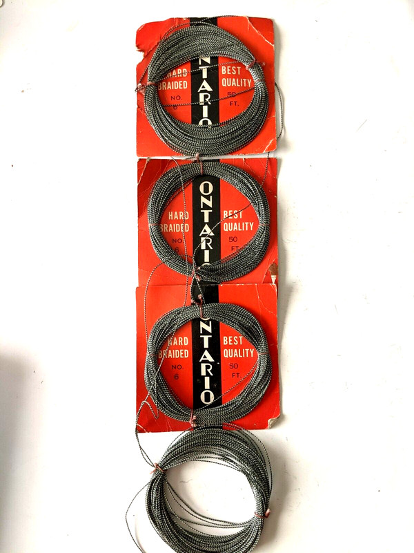 Ontario brand hard braided fishing line No. 6 - 200 continuous feet total