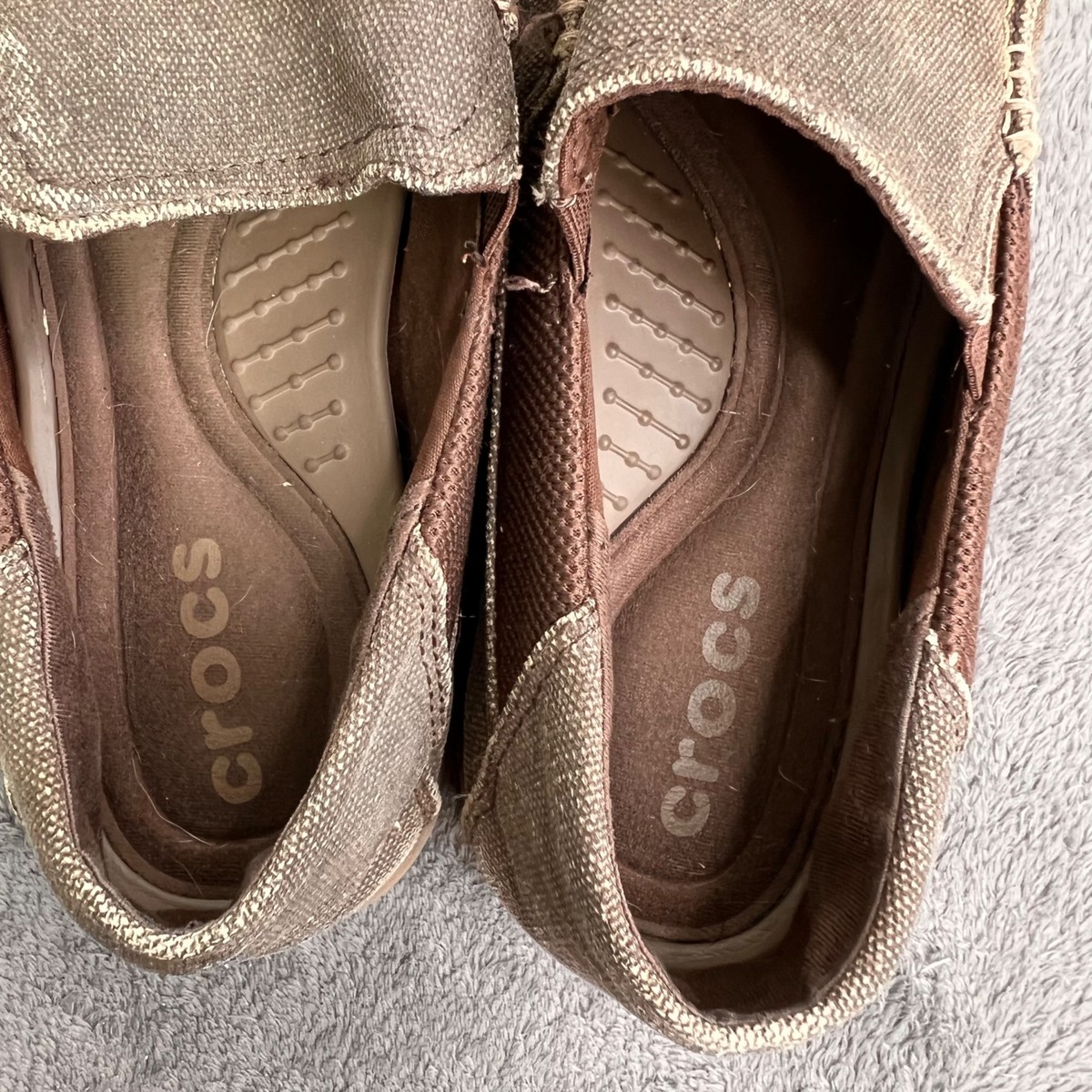 Crocs Santa Cruz Slip on Loafer Shoes size 7 Men Brown Canvas 202056 Crocs Santa Cruz Men main image 4
