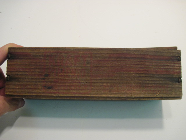 1-C OLD VINTAGE WOOD-WOODEN KRAFT PIMENTO CHEESE DAIRY BOX CRATE W-LID