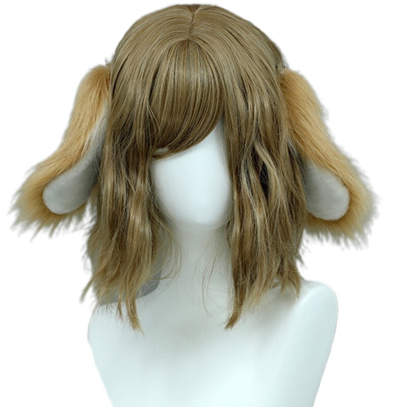 Furry Dog Ears Headband for Women Girls Cosplay Costume Accessory