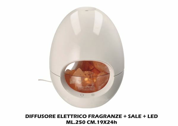 DIFFUSORE ELETTRICO FRAGRANZE+SALE+LED CM.19X24h