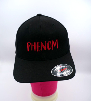 Yupoong Classic Trucker Mesh Hat Cap Phenom  Black & Red S/M
