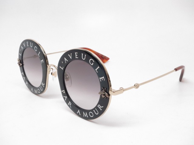 gucci black circle sunglasses