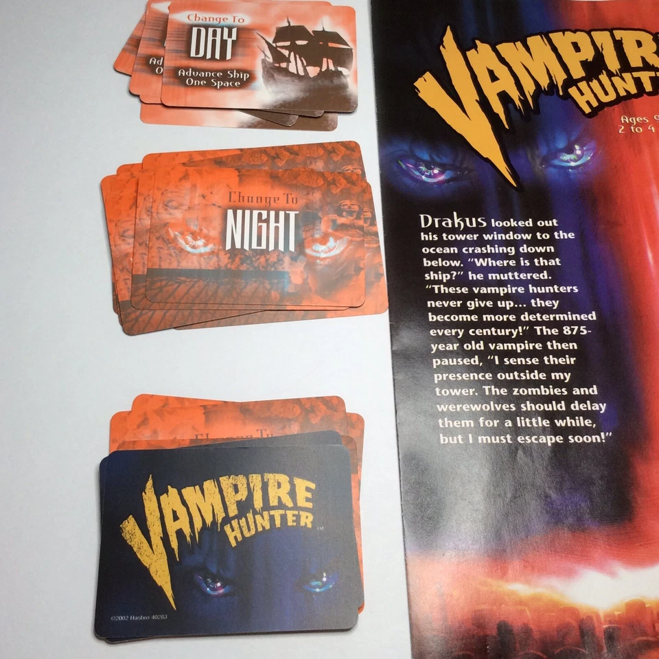 Vampire Hunter The Game MB 2002 Replacement Pieces Instruction & Cards  - Image 2 of 4