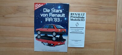 Prospekt/Preisliste Renault 4,5,9,18,Fuego,20,30,Alpine 310, 1983, dt.
