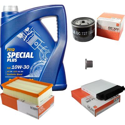 MAHLE Inspektionspaket 5 L MANNOL Special Plus 10W-30 für Nissan Note 1.5 dCi