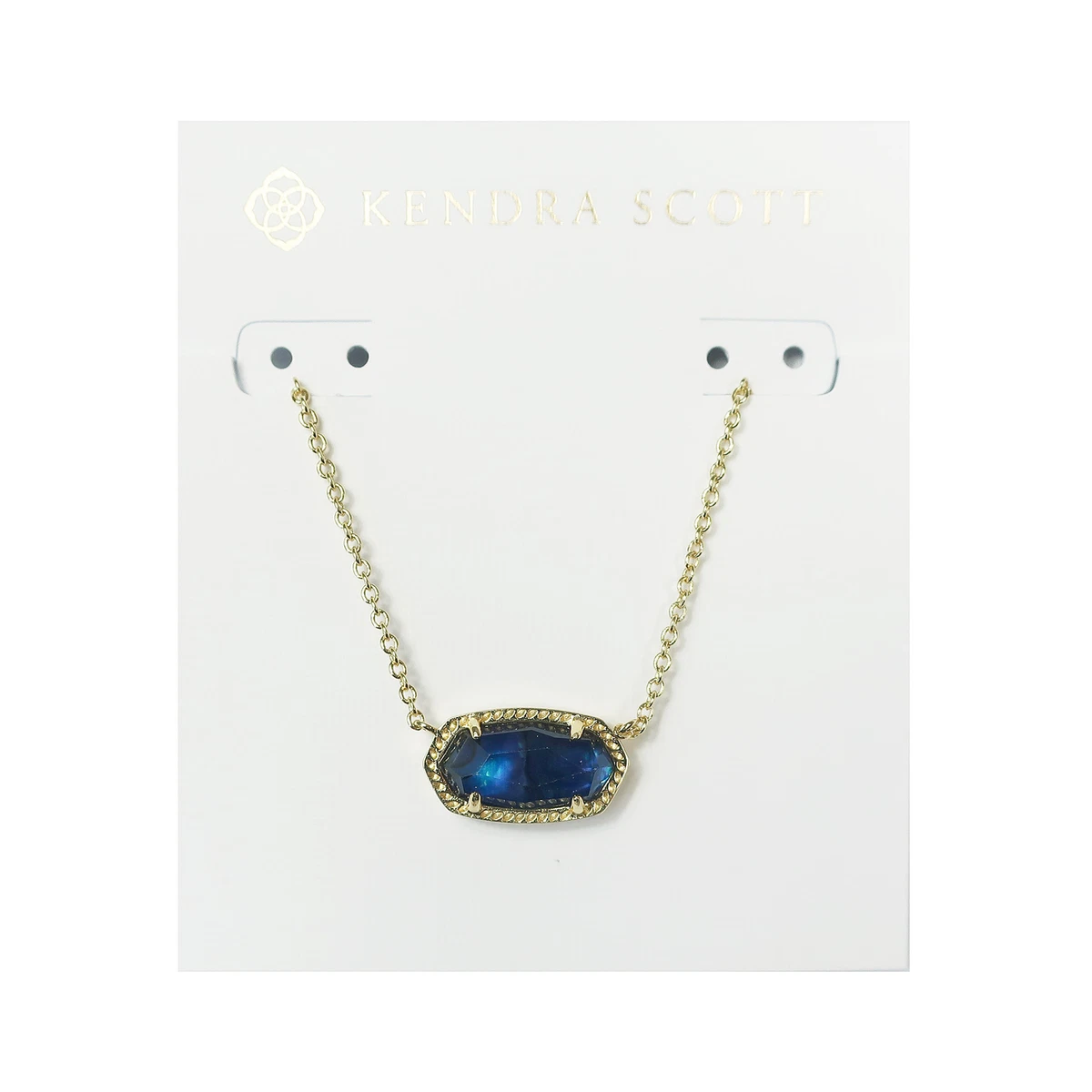 Elisa Gold Pendant Necklace in London Blue Glass | Kendra Scott