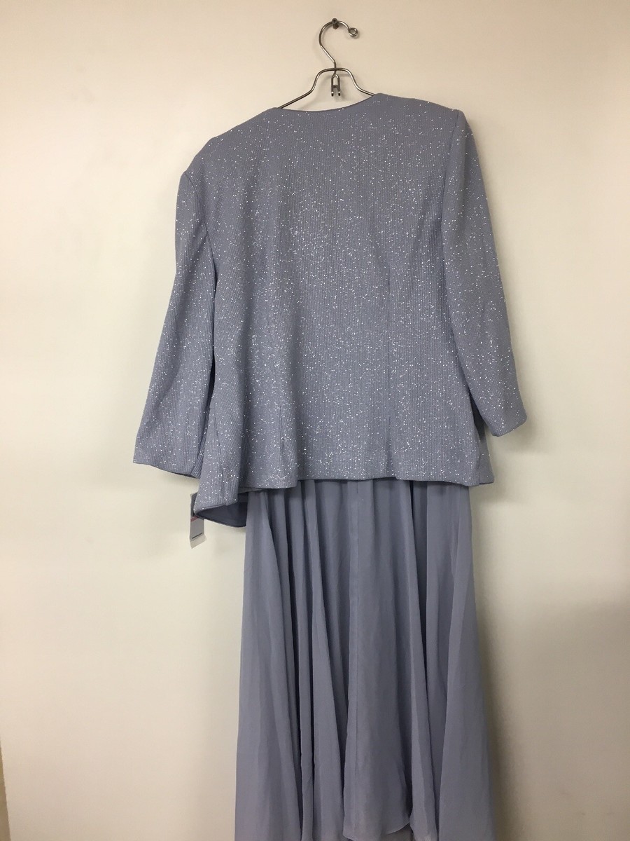 Alex Evenings Women's Tea Length Blazer Jacket Dress, Light Blue, 10 | eBay
