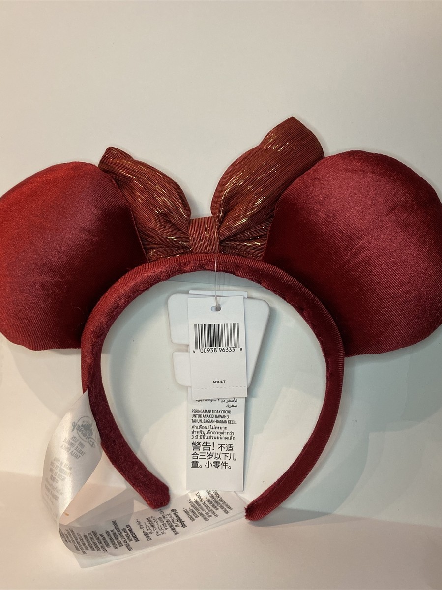 Cranberry Christmas Holiday 2021 Jeweled Minnie Mouse Bow  display picture 1
