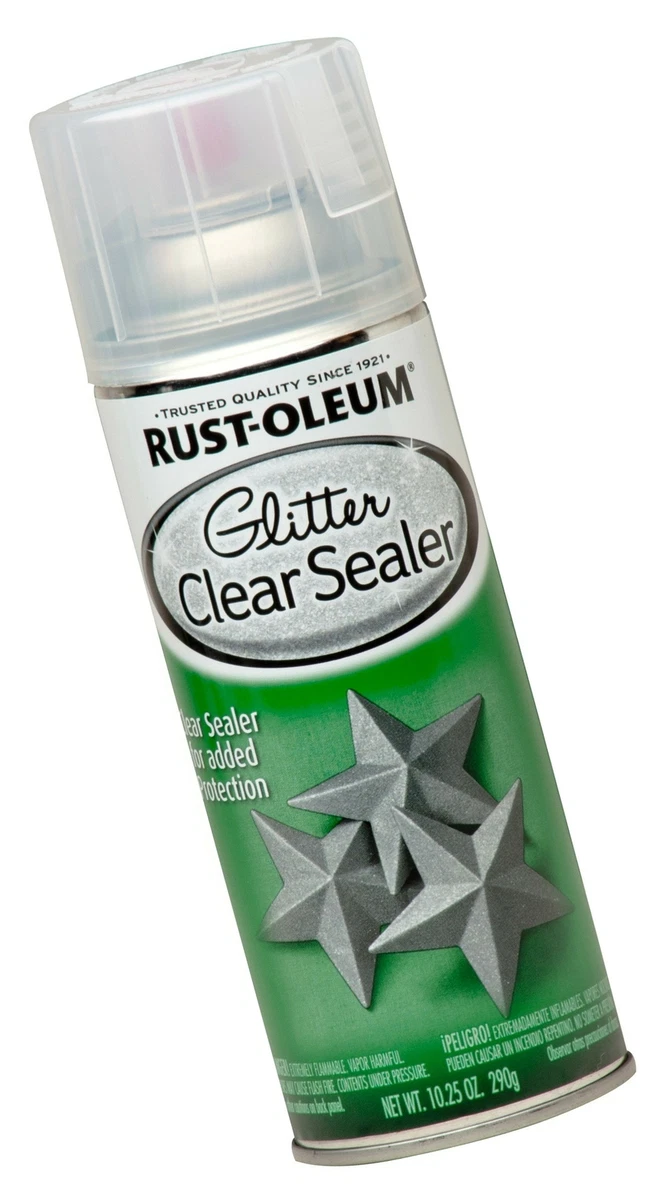 Rust-Oleum 267736 Spray Paint, Each, Glitter Clear Sealer