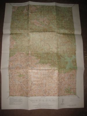 Lookout Mountain Grid Zone G Washington WA Topographic Map 1940? 1:162 500
