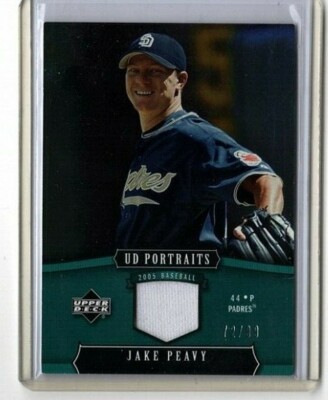 2005 UD Portraits Jersey Emerald #78 Jake Peavy  72/99 Padres