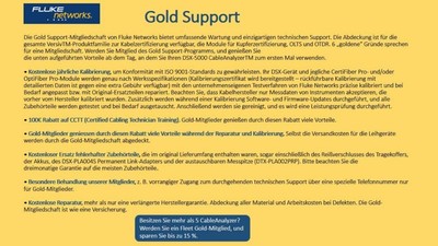 Fluke Networks Gold Support Vertrag GLD3-DSX-5000MI Lizenz 4467426 Gold