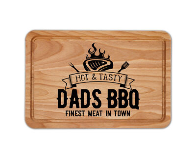 Papas BBQ feinstes Fleisch in der Stadt Holz Schneidebrett Vatertag Grill Geschenke