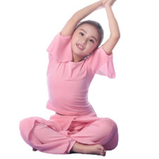 Filles 2 Pièce Danse Tenues Ballet Yoga Set Pantalon Évasé Manches Entraînement