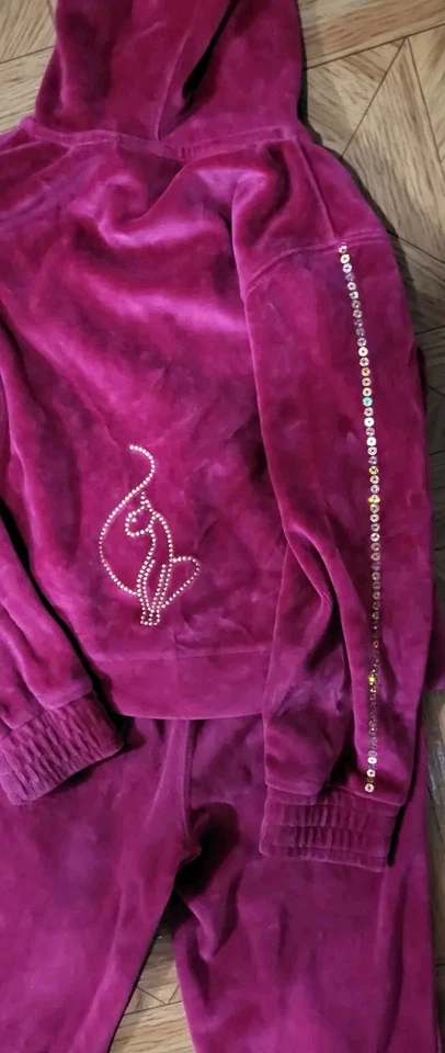 Conjunto de chándal/traje de terciopelo Phat para bebé para niñas * talla 5-6 Foto 4 de 4