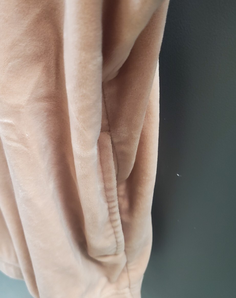 Felpa con cappuccio donna FILA rosa velluto velluto quarto cerniera taglia media