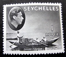 Seychelles-1938-1R Grey/Black-MHGG