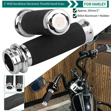 1" Handlebar Electronic Throttle Hand Grips For Harley Road King Ultra Classic