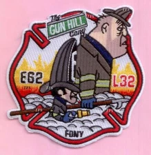 New York City Fire Dept Engine 62 Ladder 32 Patch Gun Hill Gang