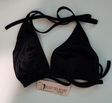 Just To Flirt - Dance Wear - Large - Black Tri Top - NWT