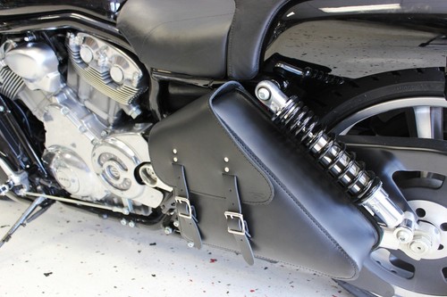 Harley V-ROD MUSCLE Lado Izquierdo BOLSO NEGRO SOLO Alforja - VRL031 BAD&G CustomS - Imagen 7 de 10