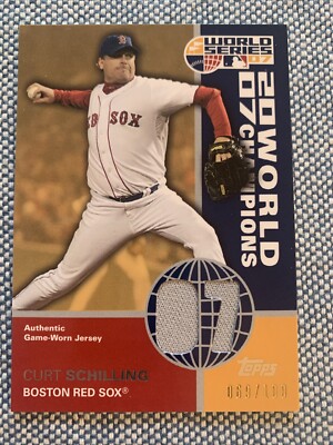 Curt SCHILLING 2008 Topps 2007 World Champions Relic #WCR3 69/100 Red Sox