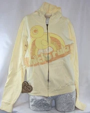 Womens Juniors David & Goliath Chicks Rule Yellow Zip Up Hoodie Sweatshirt