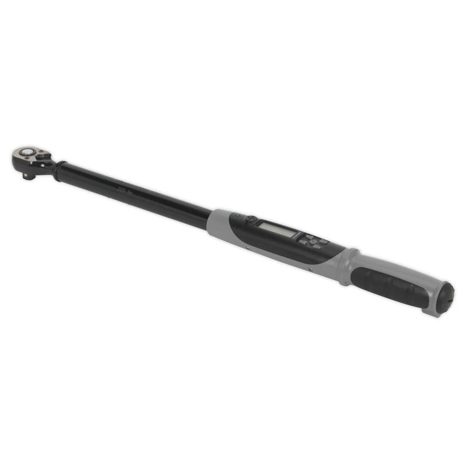 Sealey (STW306B) Angle Torque Wrench Digital 1/2"sq Drive 20-200nm - Black