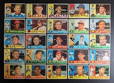 1960 Topps Baseball Starter Set 25 Cards