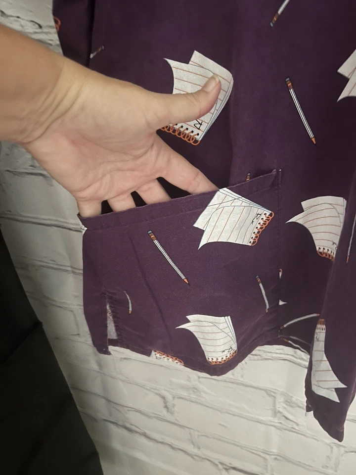 Blusa esfoliante roxa ameixa gola V 100% algodão feminina tamanho 2X sem marca - Imagem 4 de 4