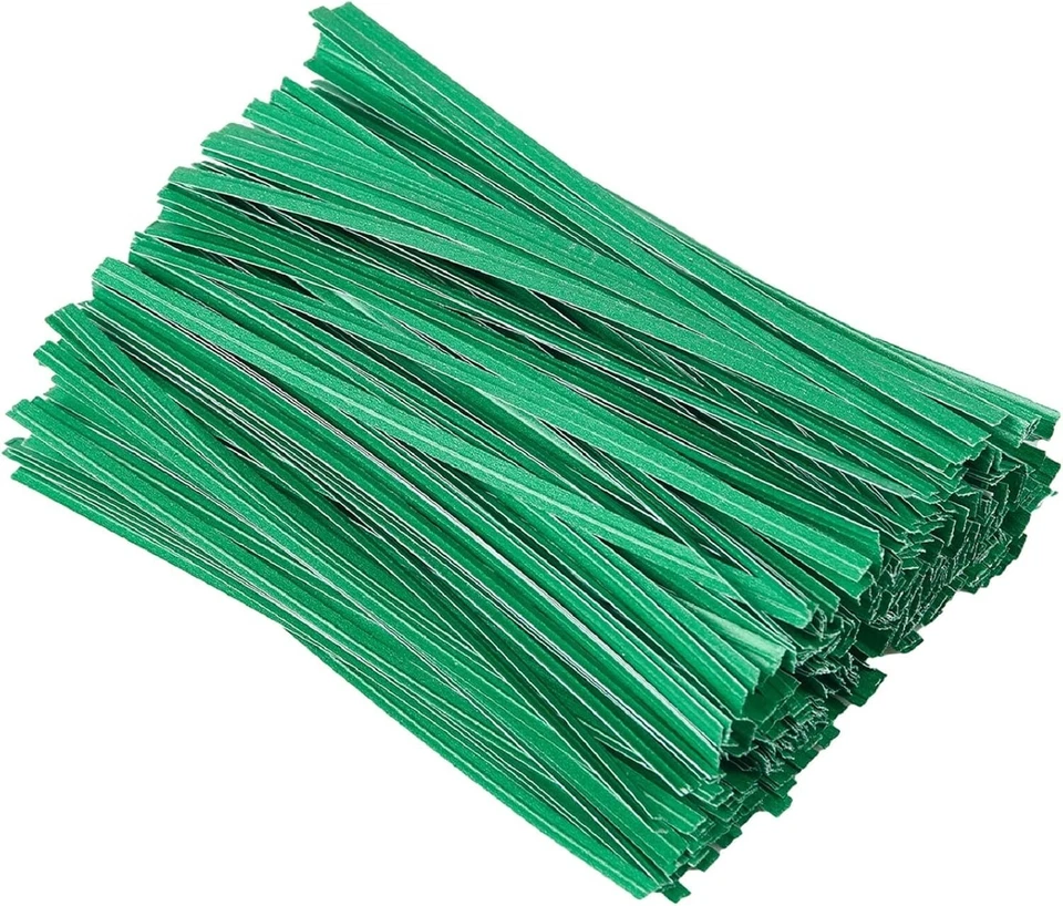 500 Pcs 6Green Paper Twist Ties Reusable Ties for Party Cello Candy Bread - Image 4 of 4