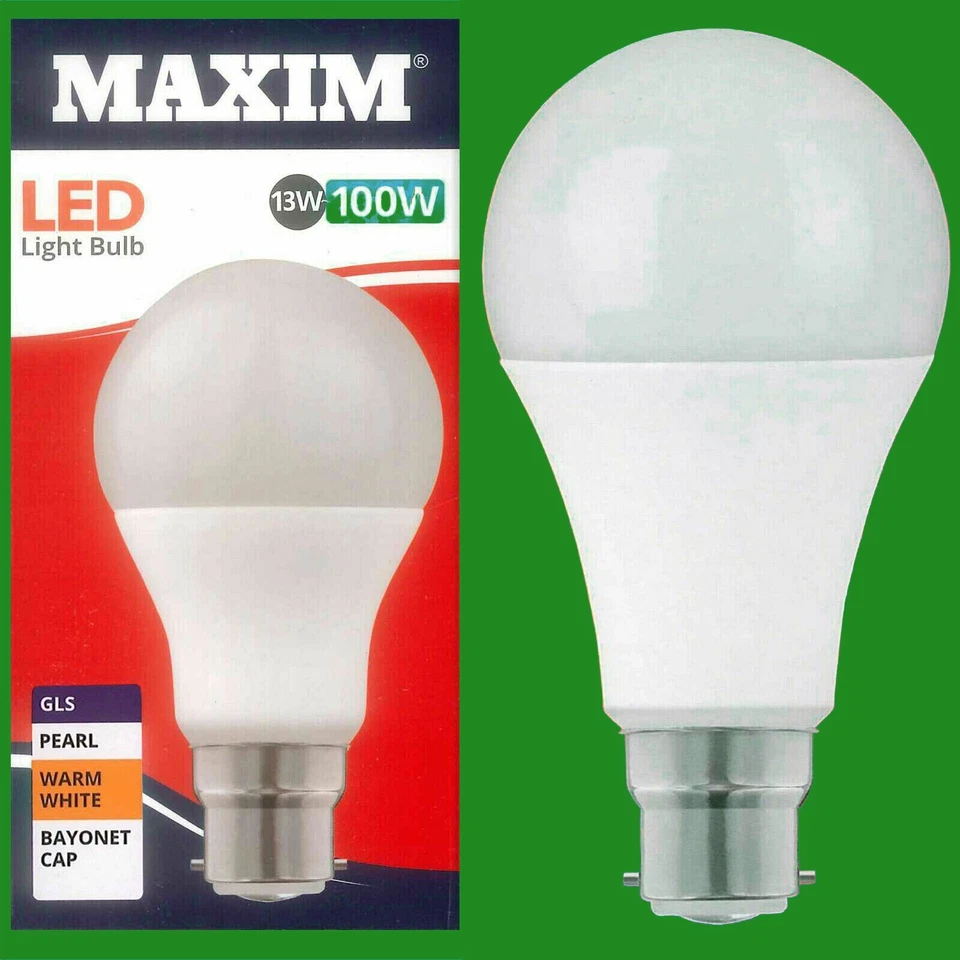 10X 13W (=100W) LED Perle GLS BC B22 A60 Glühbirne 2700K Warmweiß Lampe - Bild 1 von 1