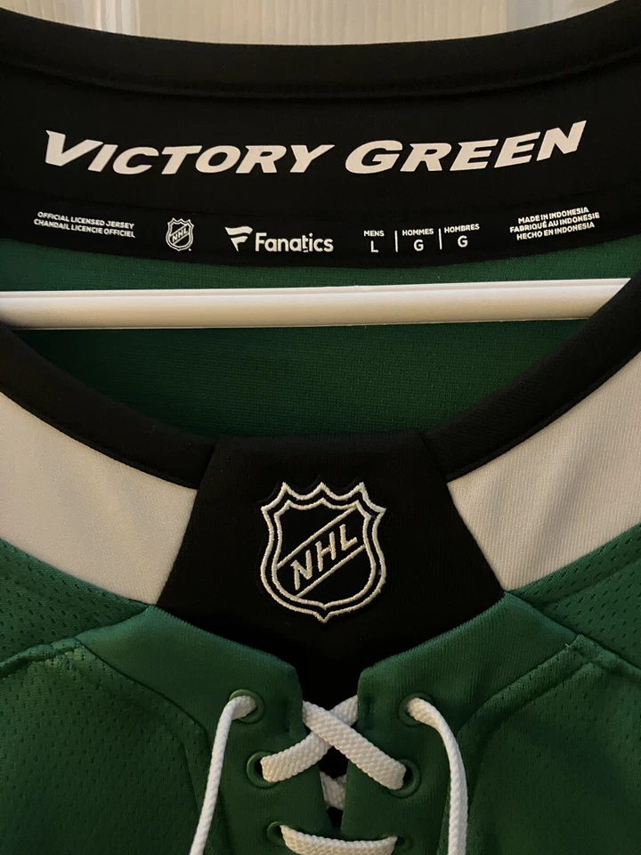 Camiseta Fanatics Dallas Stars Home Green Benn tamanho G nova sem etiquetas - Imagem 3 de 4