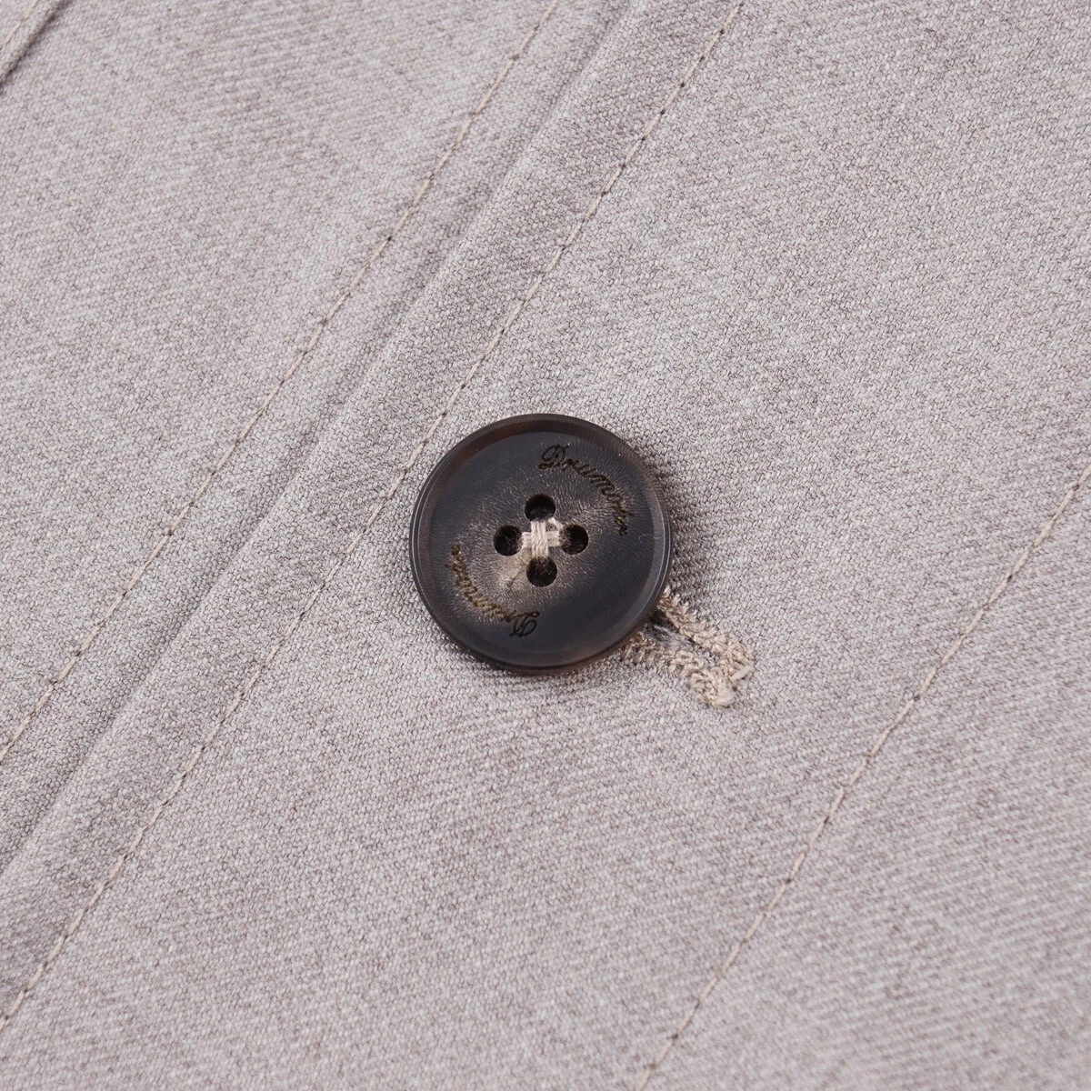 Drumohr Gray-Beige Extrafine Wool Button Front Shirt-Jacket M/L (Eu 50) NWT image 4