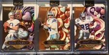 2026 Wild Card Sweet 3 Card Cowboys Lot.  Dak Prescott, Emmitt Smith, Staubach