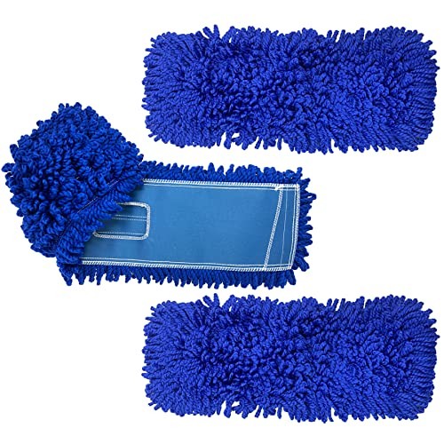 Kleen Handler 48 inch Microfiber Dust Mop | Extra Large 3 Pack Blue - 48 Inch