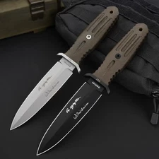 10'' New Double Edge 440C Blade Micata Handle Tactics Dagger Hunting Knife VTH87