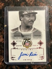 Jim RICE 2014 Panini Hall Of Fame Baseball 75 Years On Card AUTO #35 7/46 HOF