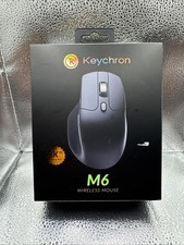 Keychron M6 Wireless Mouse Black, Ergonomic, Infinite Scroll,8k Hz Black