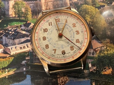 ARDAN Sport Uhr Chronograph Tachometer Fab Swiss um 1960