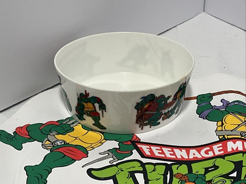 VINTAGE Teenage Mutant Ninja Turtles Breakfast Dish Set - Picture 3 of 9
